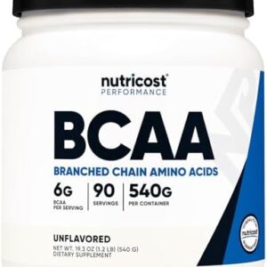 Nutricost BCAA Powder 2:1:1 (90 Servings, No Flavor Added) - Branched Chain Amino Acids : Health & Household