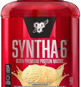 BSN SYNTHA-6 Whey Protein Powder, Micellar Casein, Milk Protein Isolate Powder, Vanilla Ice Cream, 5 Pounds, 48 Servings (Pack of 1) - Package May Vary : Health & Household